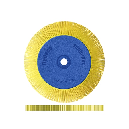 Dedeco Sunburst Radial Bristle Discs 8 in X 1 in Straight Ts Yellow 80 Grit A/O 1/Unit 1905